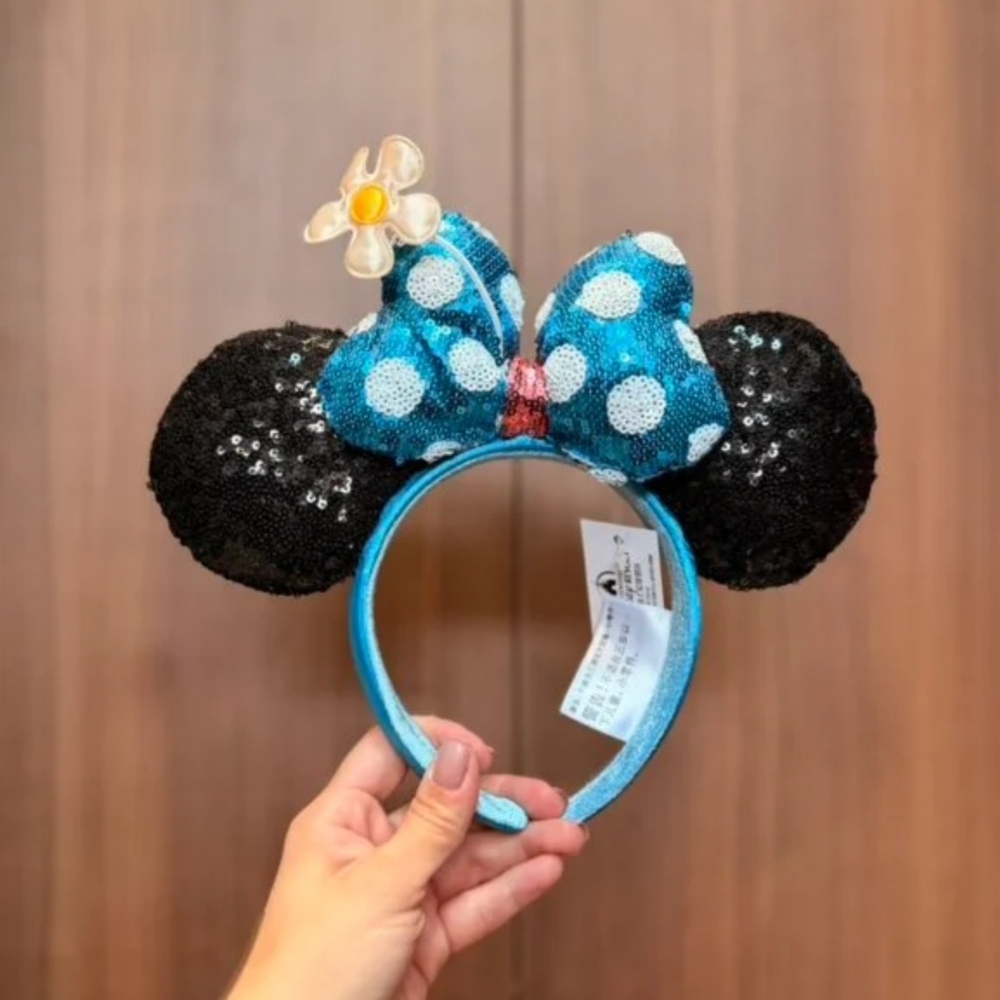 Disney Blue and Black Minnie Mouse Ears Headband